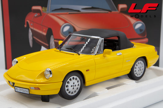 1:18 ALFA ROMEO SPIDER 1.6 - 2.0L 1990 GIALLO LM209E - LAUDORACING