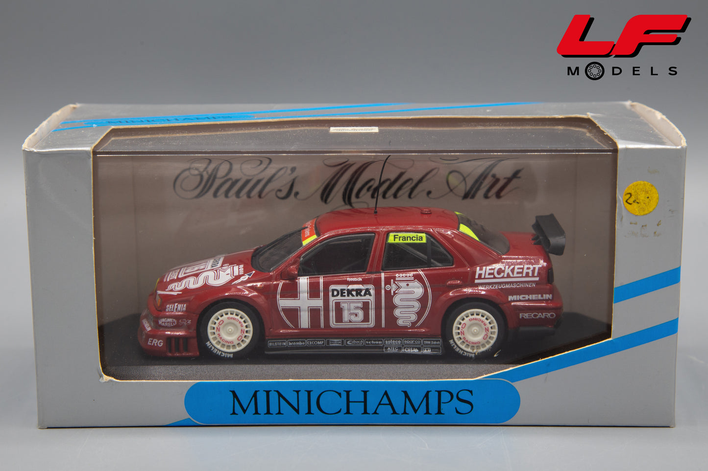 modellino alfa romeo 155 dtm 1993 francia minichamps 1:43 scatola