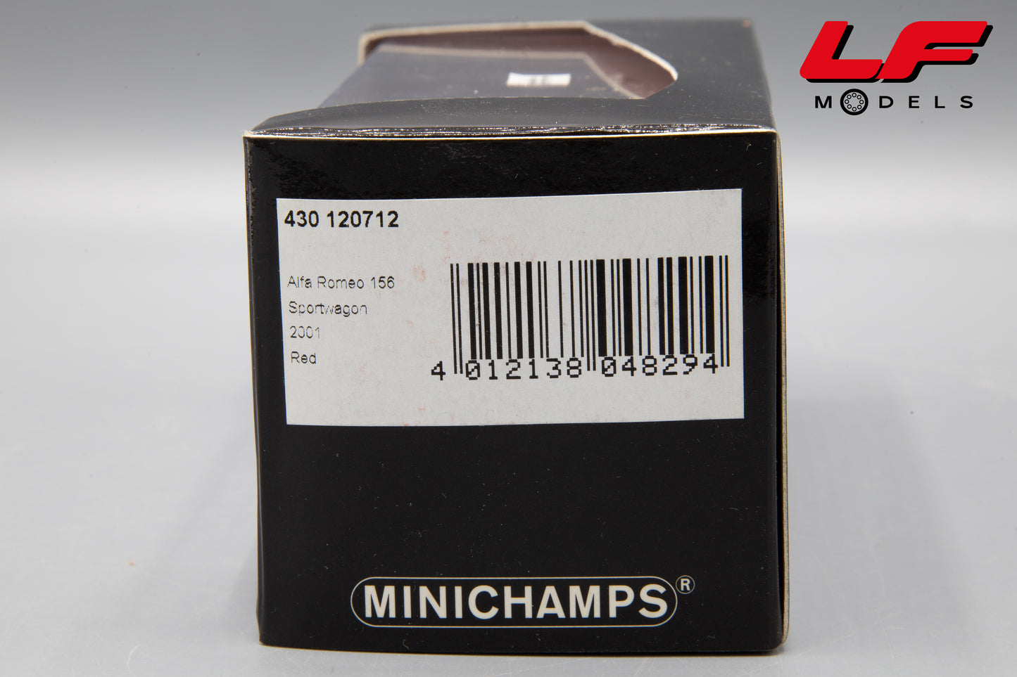modellino alfa romeo 156 sportwagon minichamps 1:43 etichetta