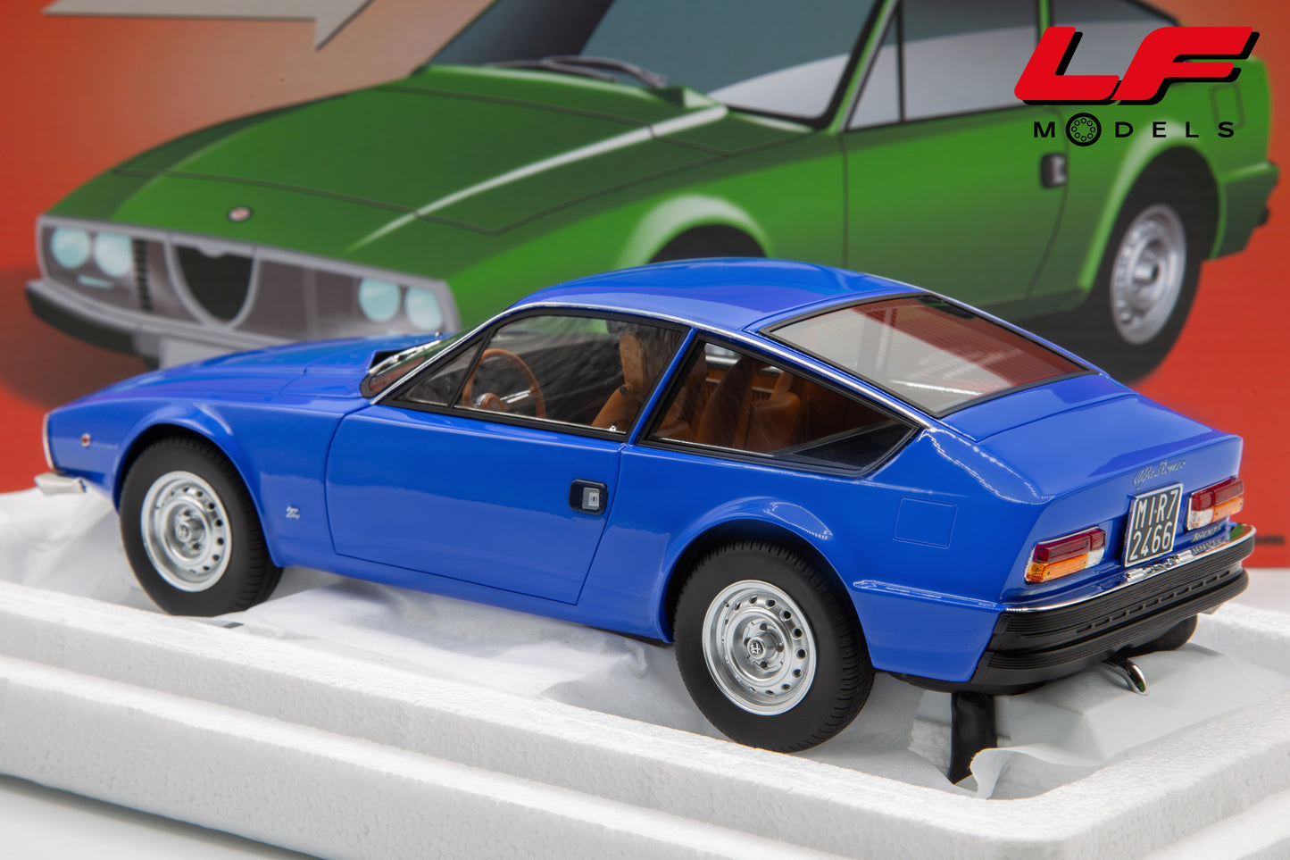 modellino alfa romeo giulia coupé 1600 gt junior zagato laudoracing 1:18 posteriore
