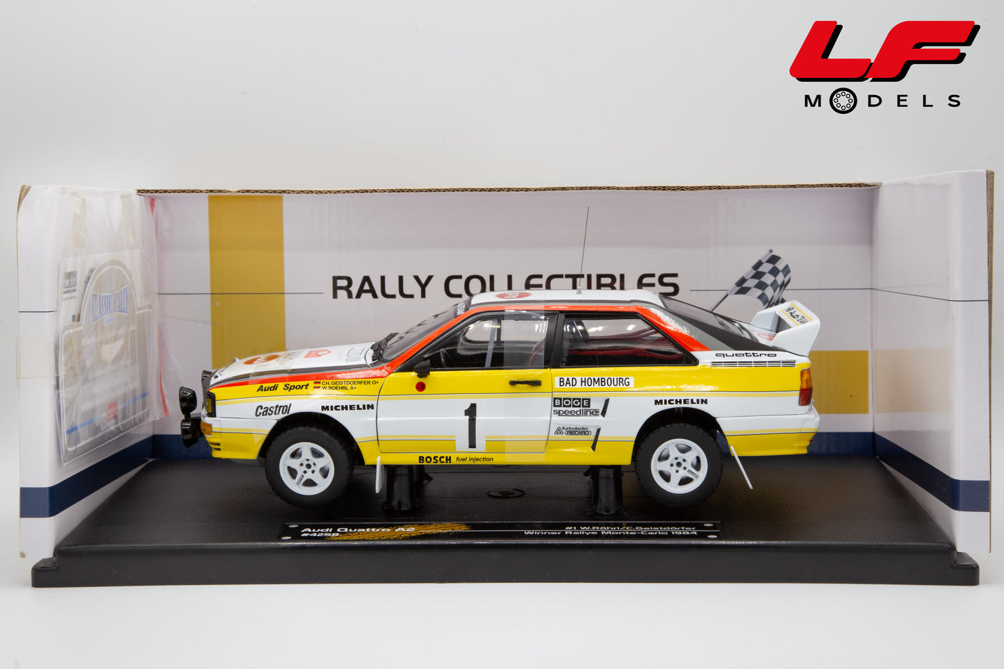 modellino audi quattro a2 rally sunstar 1:18 imballo