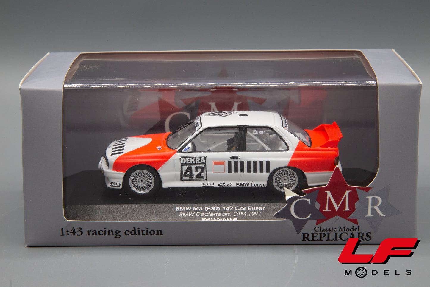 modellino bmw m3 e30 dtm cmr 1:43