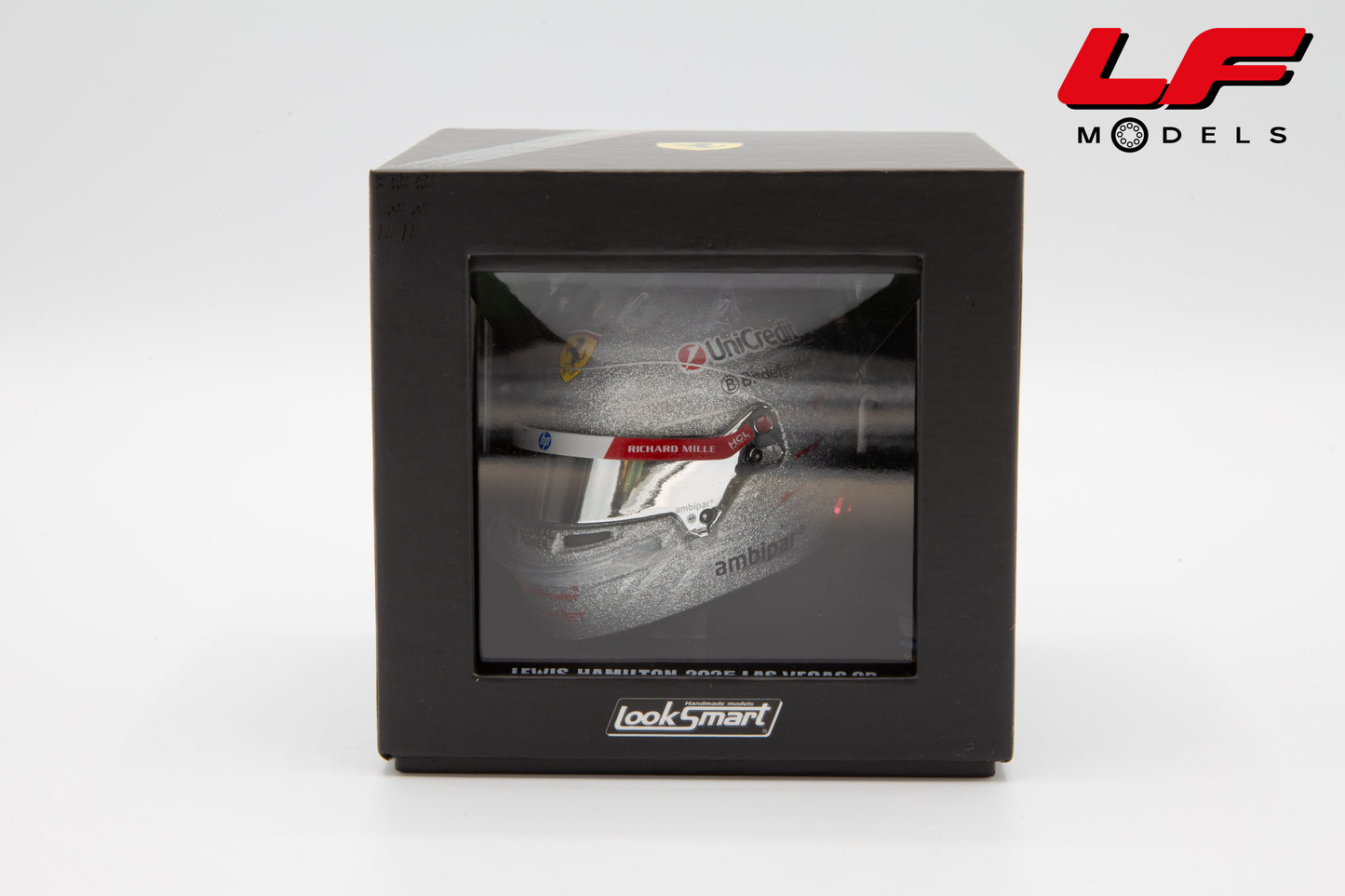 modellino casco hamilton las vegas 2025 looksmart 1:5 LSHEL027 vista scatola