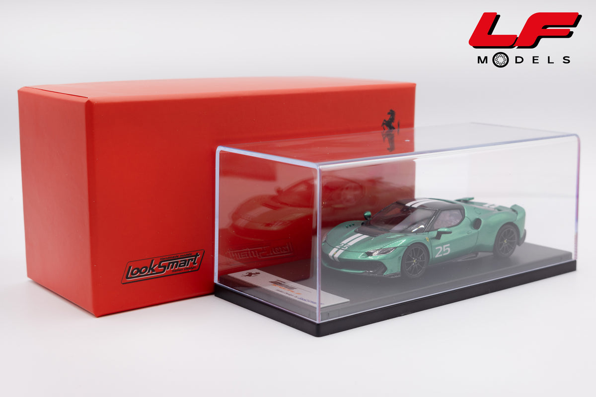 modellino ferrari 296 speciale verde nurburgring looksmart 1:43 LS564A vista teca