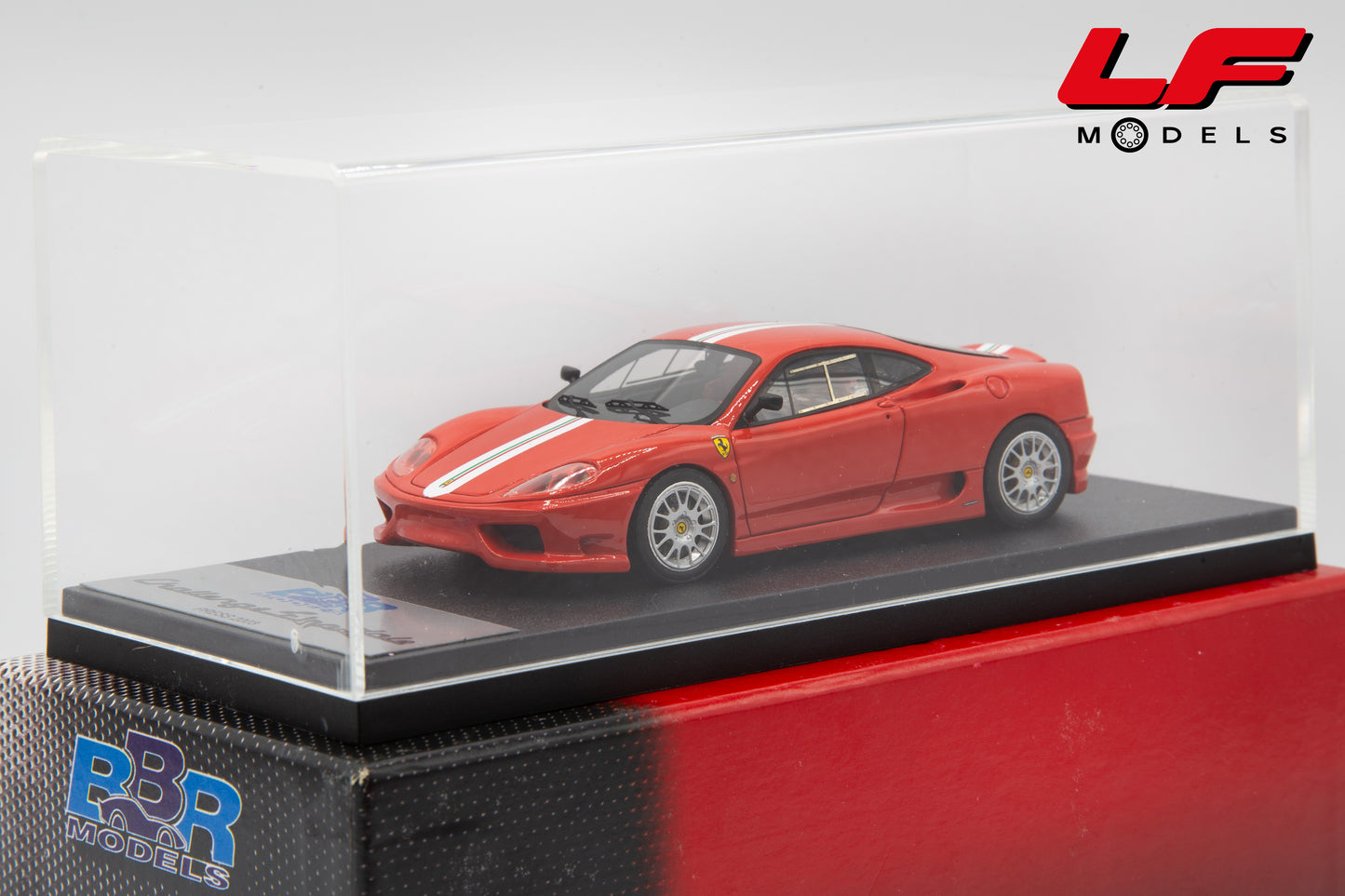 modellino ferrari 360 modena challenge bbr 1:43 BBR151 vista teca