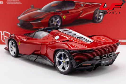 modellino ferrari daytona sp3 rosso magma burago 1:18 18-16913R vista posteriore