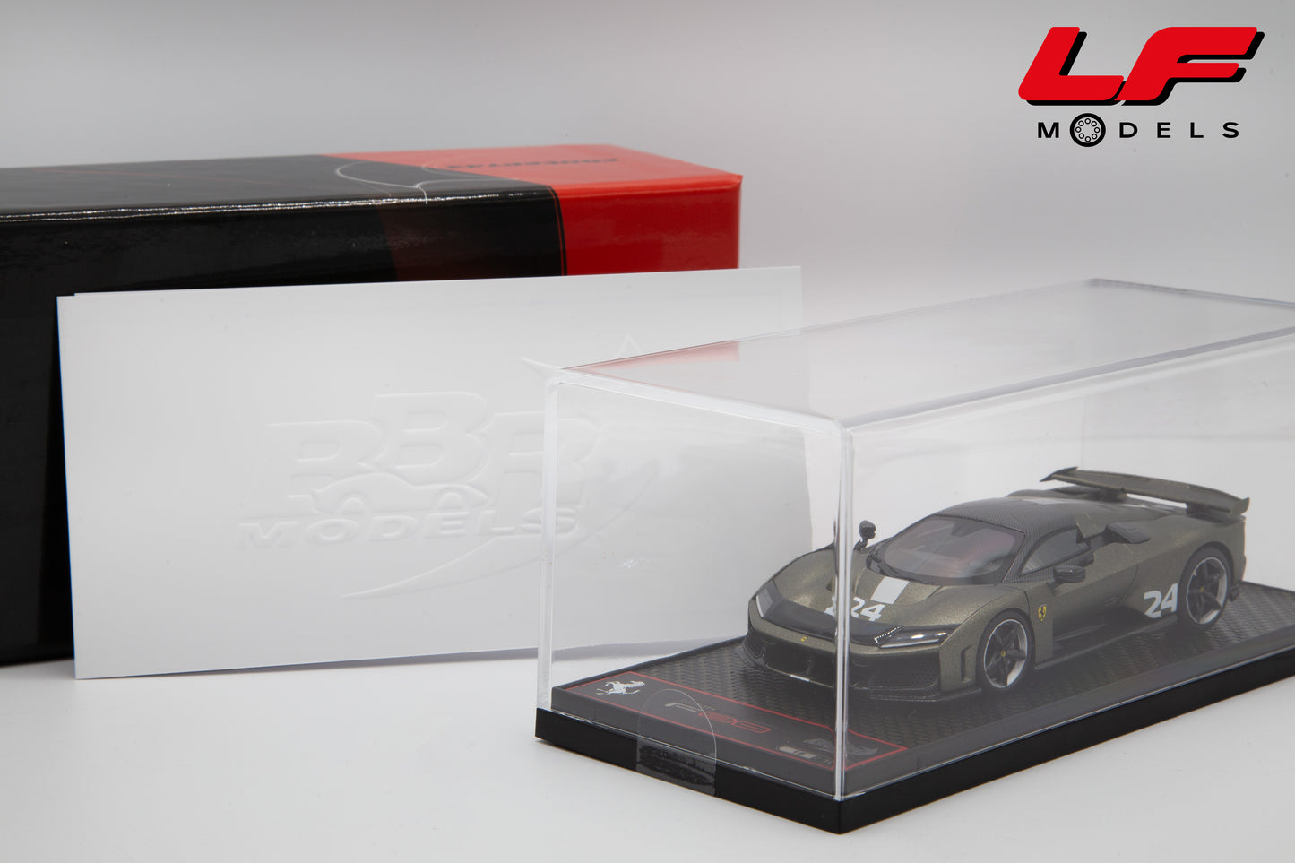 modellino ferrar f80 verde masoni bbr 1:43 BBRC305I vista teca