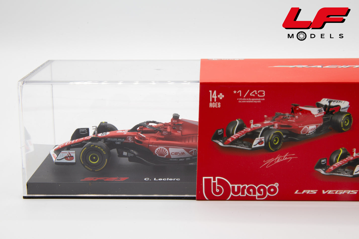 modellino ferrari sf-23 burago 1:43 scatola