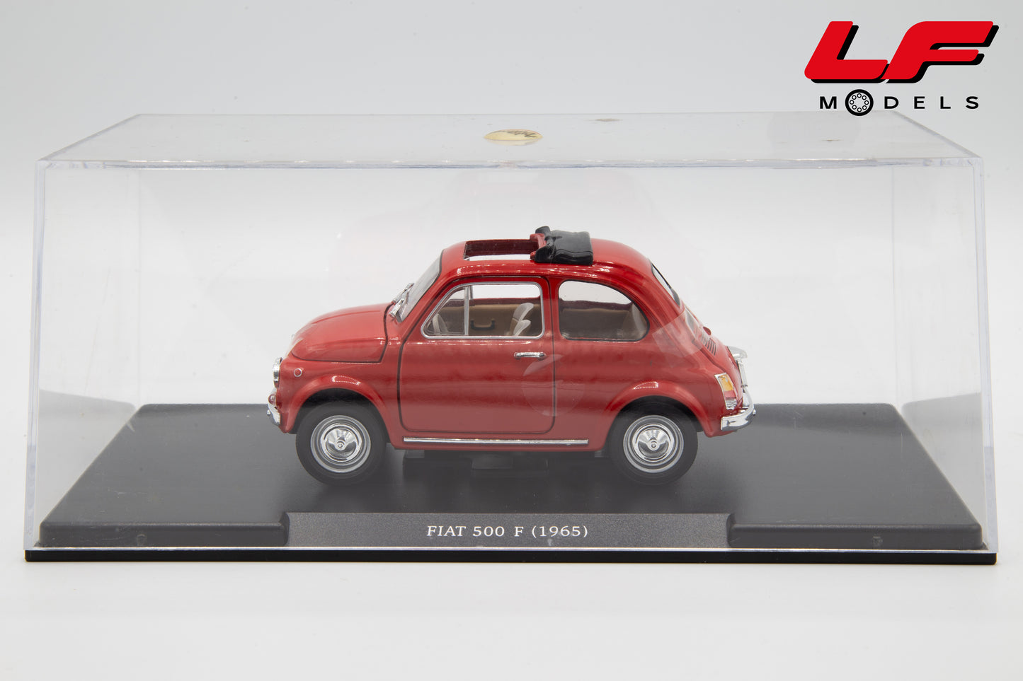 modellino fiat 500 f edicola 1:24 vista teca