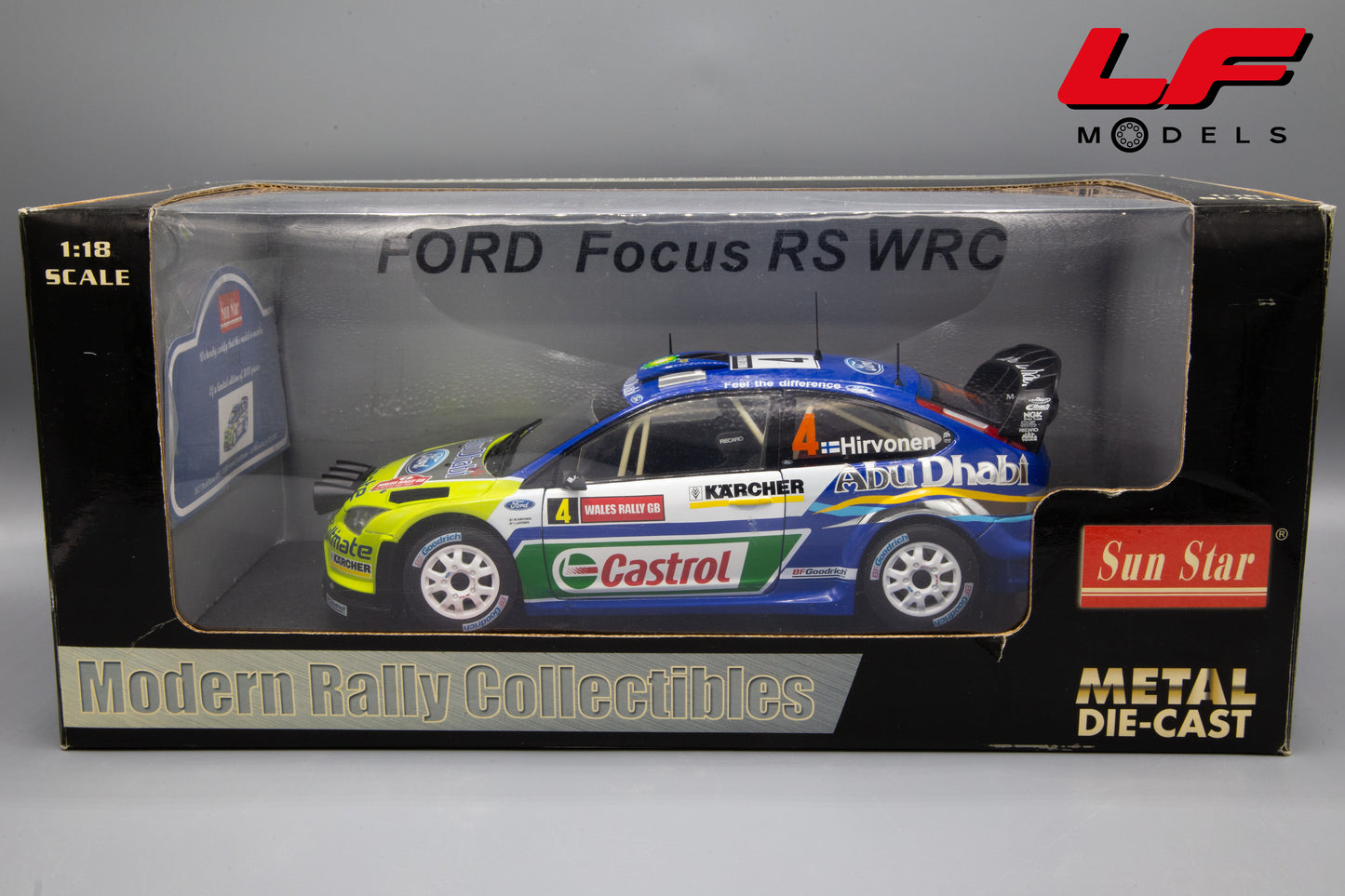 modellino ford focus rally sunstar 1:18 scatola