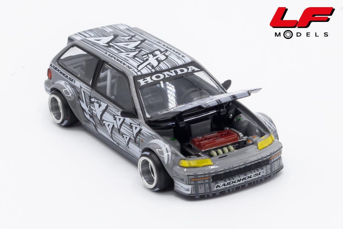 modellino honda civic kaido house mini gt 1:64 KHMG260 vista motore