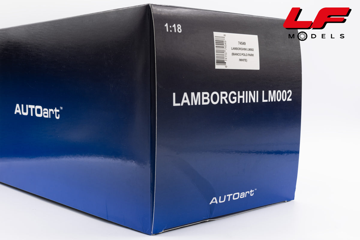 modellino lamborghini lm002 bianco autoart 1:18 74549 vista scatola