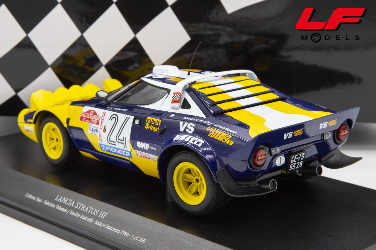modellino lancia stratos rally sanremo ilio fiat minichamps 1:18 155801724 vista posteriore
