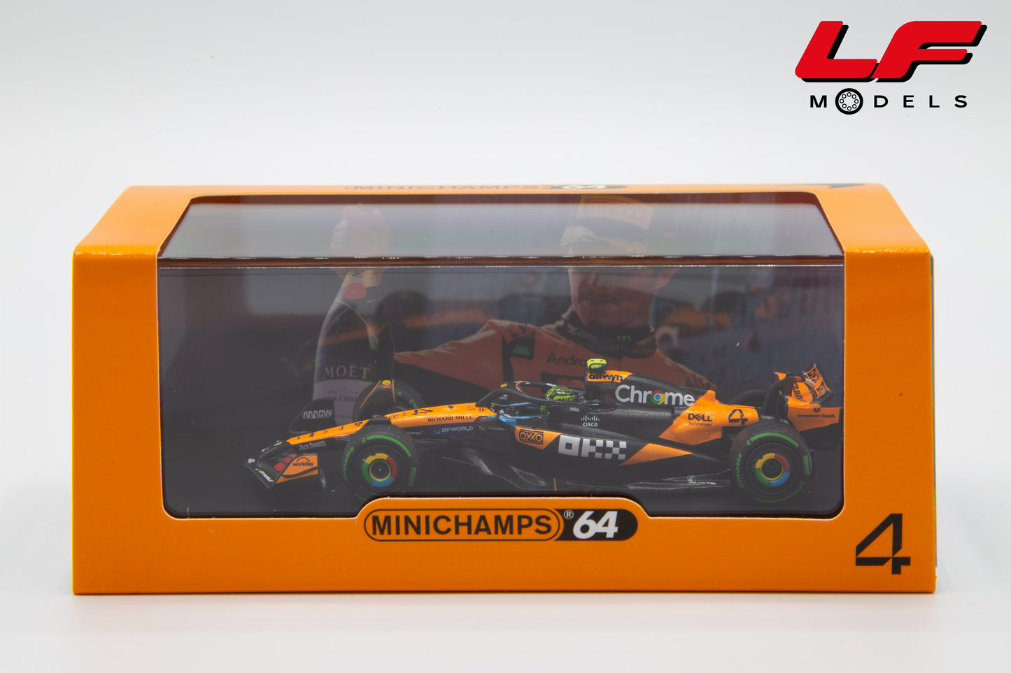 modellino mclaren f1 mcl39 norris minichamps 1:64 scatola