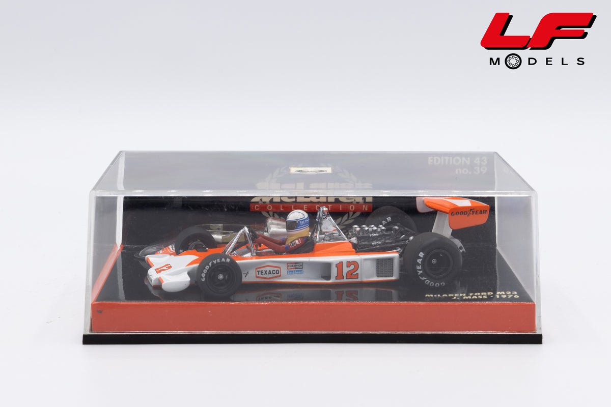 modellino mclaren m23 mass minichamps 1:43 vista teca