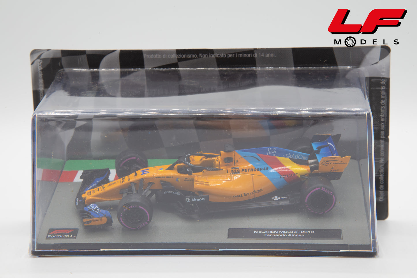 modellino mclaren mcl33 alonso edicola 1:43 frontale
