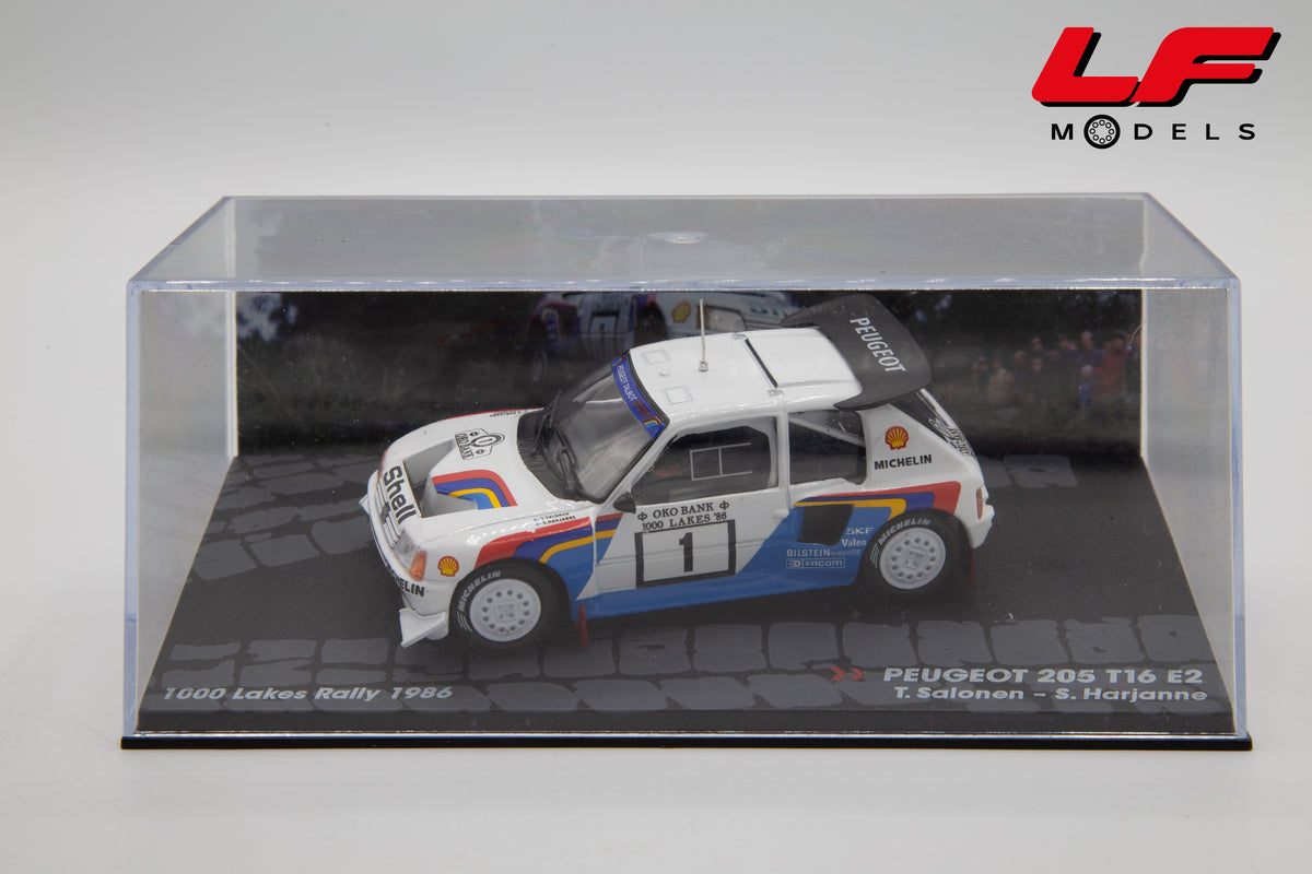 edicola peugeot 205 t16 e2 1000 lakes rally edicola 1:43 vista teca