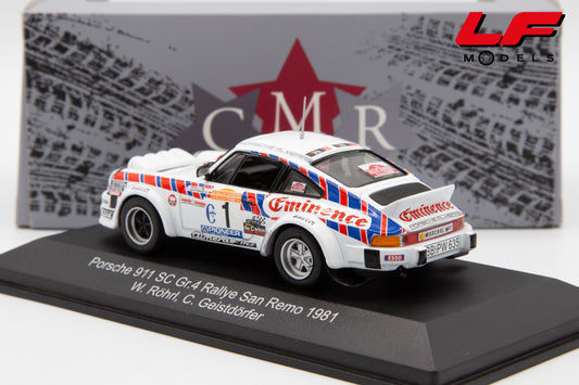 modellino porsche 911 sc rally san remo cmr 1:43 posteriore