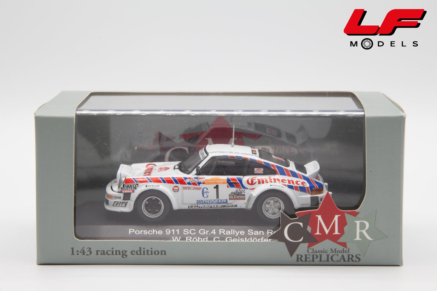 modellino porsche 911 sc rally san remo cmr 1:43 scatola