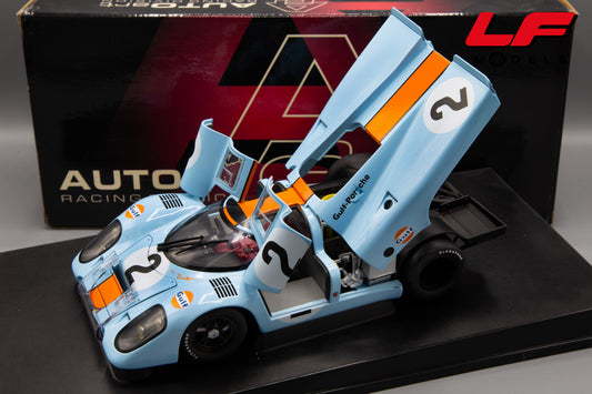 modellino porsche 917k daytona gulf autoart 1:18 frontale
