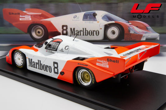 modellino porsche 956 1000km silverstone werk83 1:18 W18036003 vista posteriore