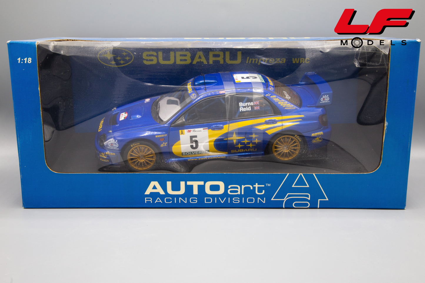 modellino subaru impreza rally autoart 1:18 scatola