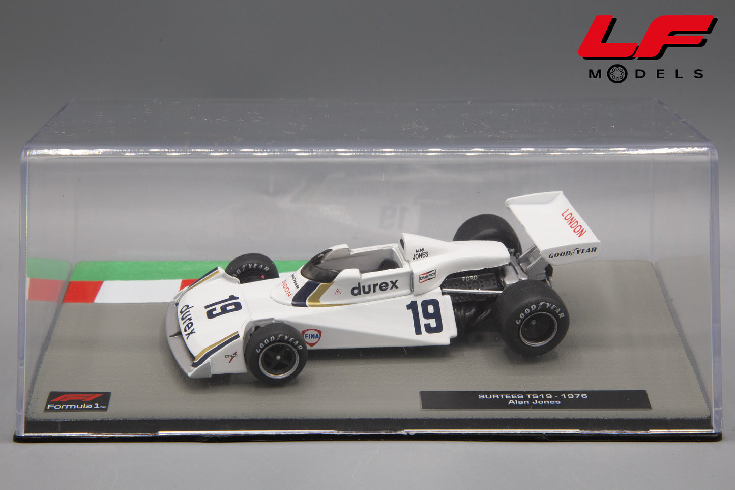 modellino surtees ts19 jones edicola 1:43 vista teca