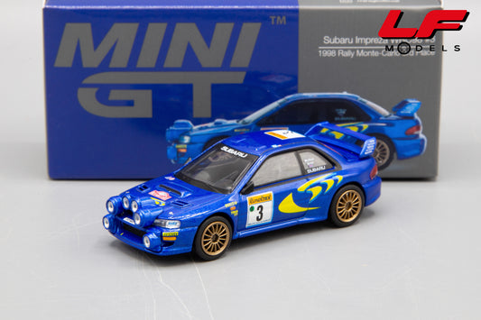 1:64 SUBARU IMPREZA WRC98 NIGHT #3 3RD RMC 1998 MCRAE - MINI GT