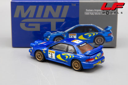 1:64 SUBARU IMPREZA WRC98 NIGHT #3 3RD RMC 1998 MCRAE - MINI GT
