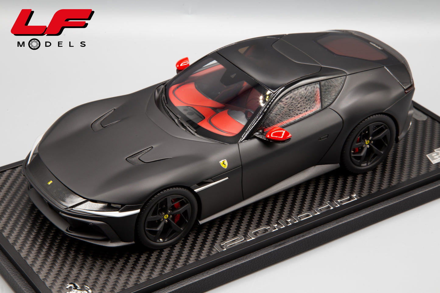 BBR FERRARI 12 CILINDRI PANORAMIC ROOF MATT BLACK P18254E 1:18