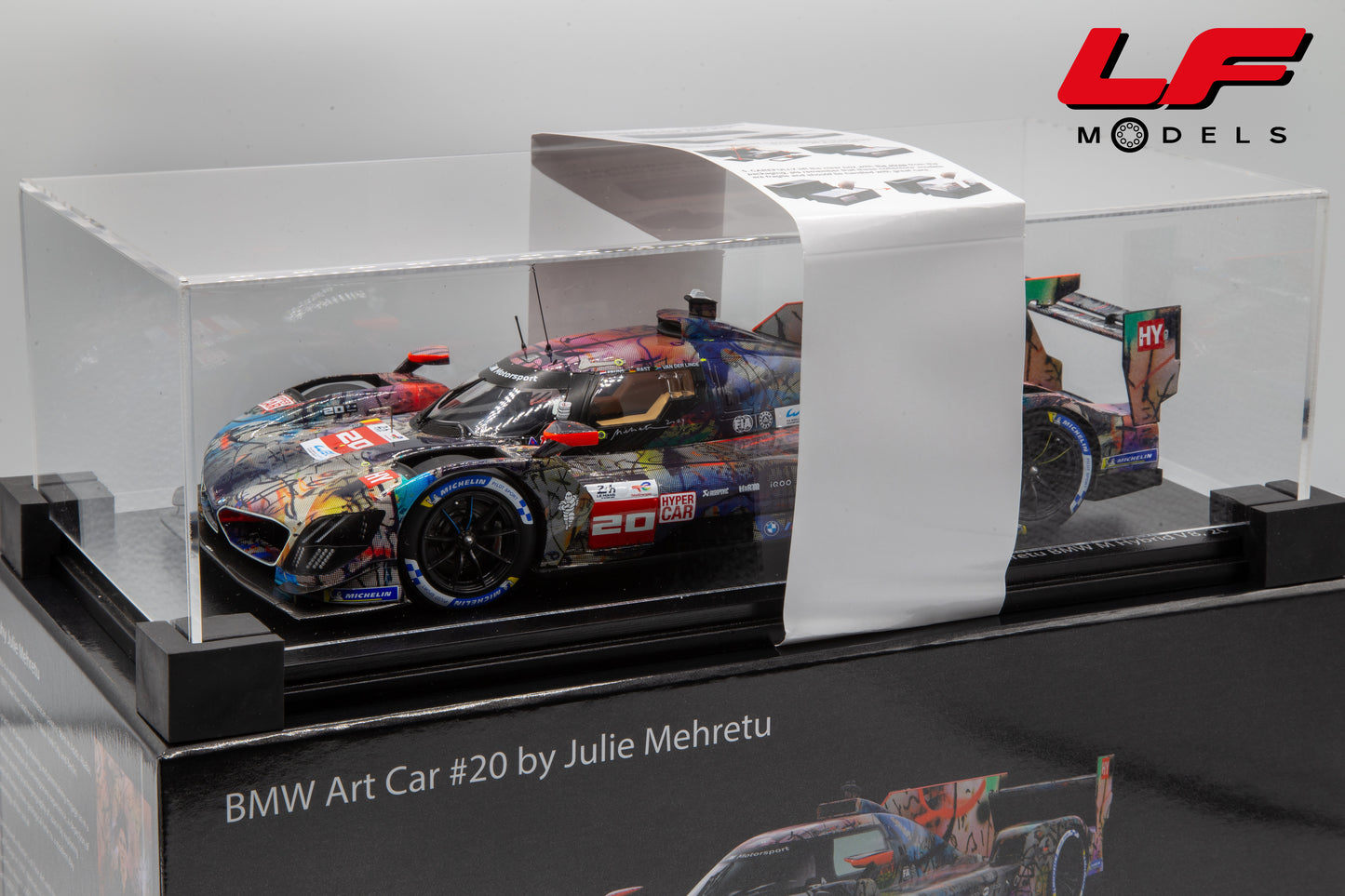 1:18 BMW M HYBRID V8 TEAM BMW M WRT ART CAR BY JULIE MEHRETU 24h LE MANS 2024 - SPARK-MODEL