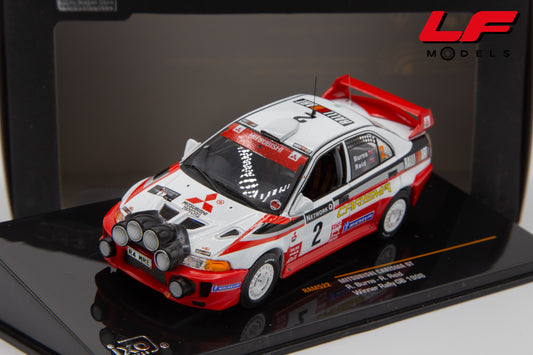 1:43 MITSUBISHI CARISMA GT NIGHT #2 WIN RALLY GREAT BRITAIN 1998 BURNS - IXO