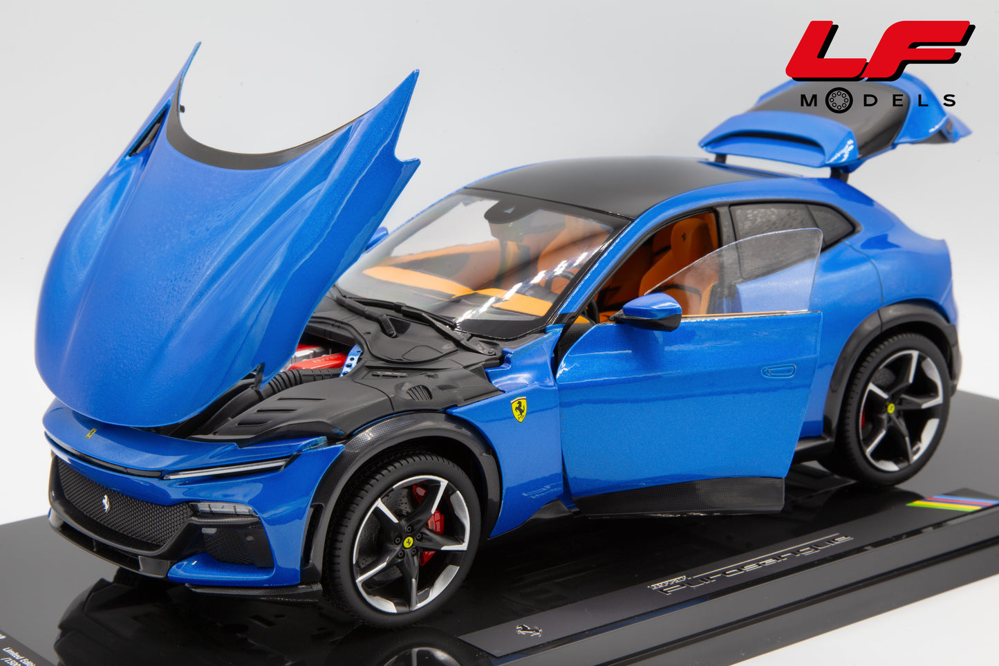 1:18 FERRARI PUROSANGUE 2022 BLU CORSA WITH SHOWCASE - POLISTIL