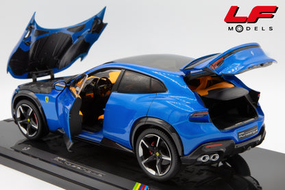 1:18 FERRARI PUROSANGUE 2022 BLU CORSA WITH SHOWCASE - POLISTIL