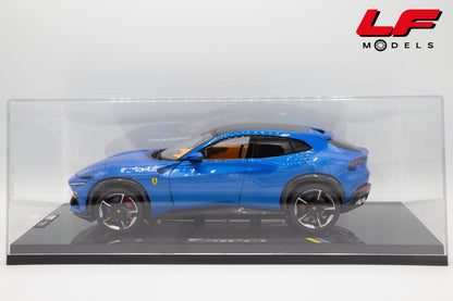 1:18 FERRARI PUROSANGUE 2022 BLU CORSA WITH SHOWCASE - POLISTIL