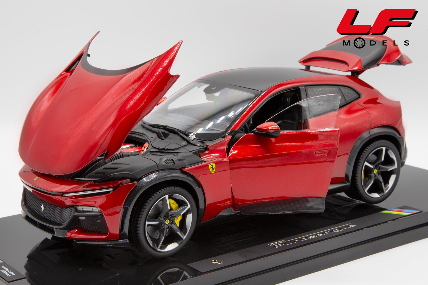1:18 FERRARI PUROSANGUE 2022 ROSSO MAGMA WITH SHOWCASE - POLISTIL