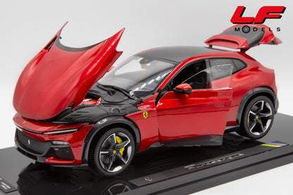 1:18 FERRARI PUROSANGUE 2022 ROSSO MAGMA WITH SHOWCASE - POLISTIL