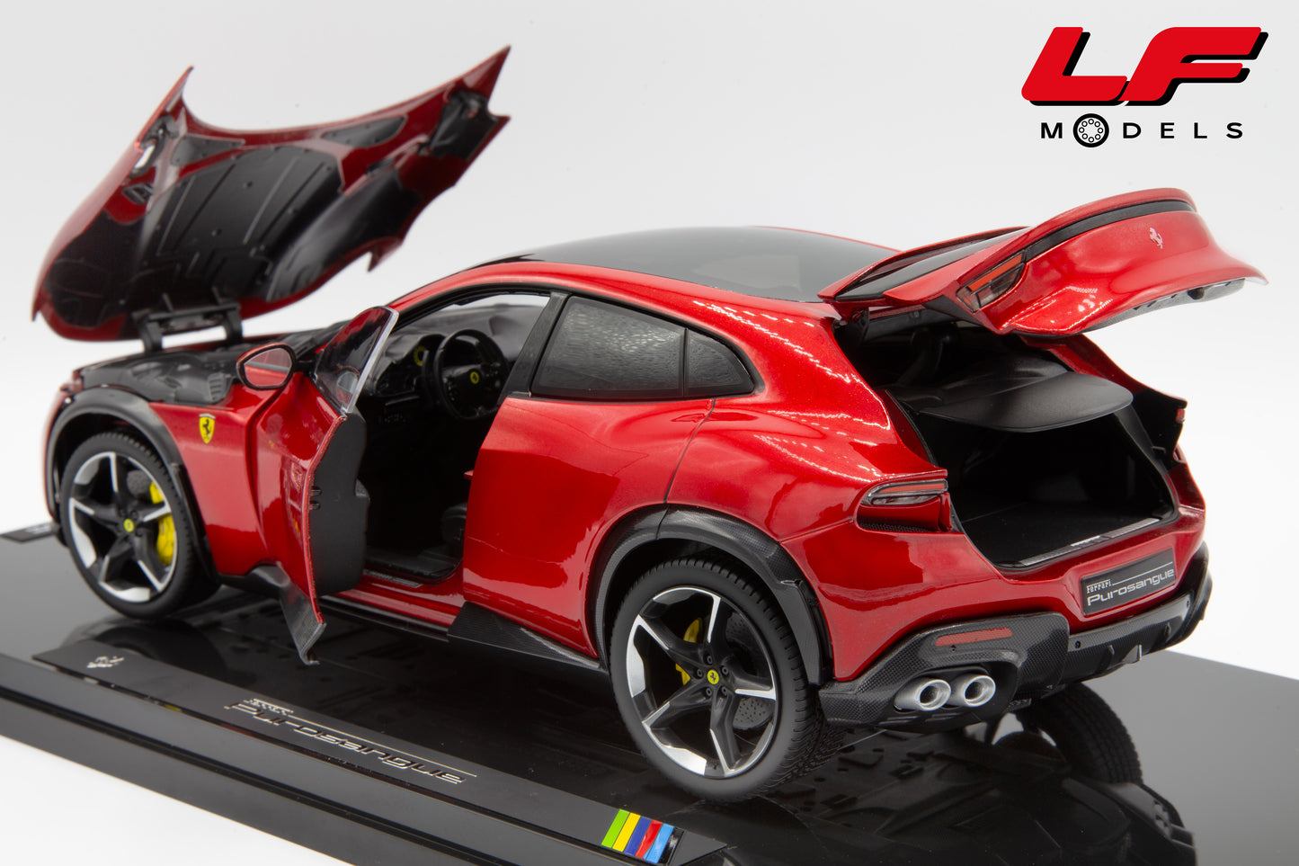 1:18 FERRARI PUROSANGUE 2022 ROSSO MAGMA WITH SHOWCASE - POLISTIL