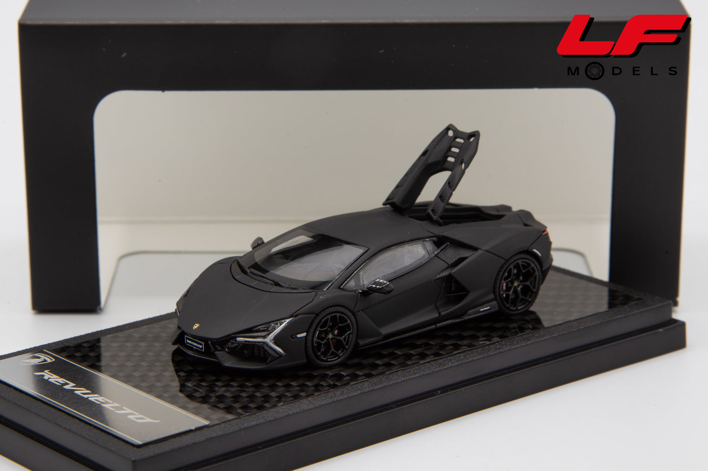 1:64 LAMBORGHINI REVUELTO HYBRID 2023 MATT BLACK - LCD