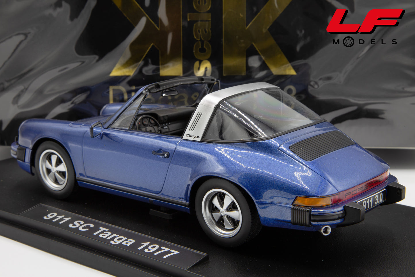 1:18 PORSCHE 911 CARRERA 3.0 TARGA 1977 BLUE MET - KK SCALE