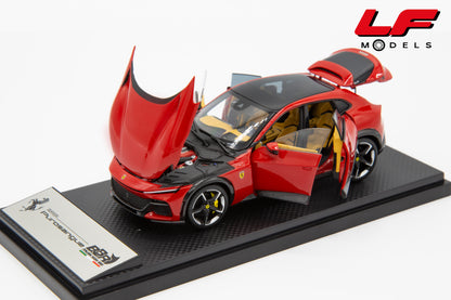 1:43 FERRARI PUROSANGUE PANORAMIC ROOF 2022 FULL OPENINGS ROSSO CORSA - BBR