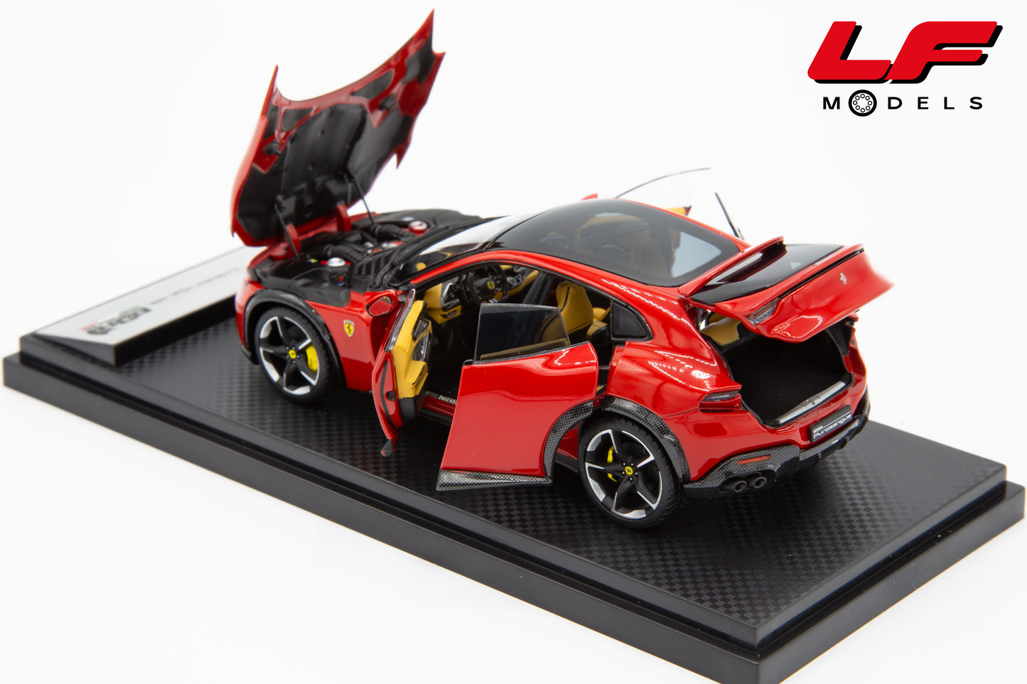 1:43 FERRARI PUROSANGUE PANORAMIC ROOF 2022 FULL OPENINGS ROSSO CORSA - BBR