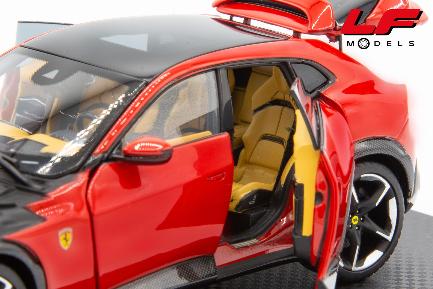 1:43 FERRARI PUROSANGUE PANORAMIC ROOF 2022 FULL OPENINGS ROSSO CORSA - BBR