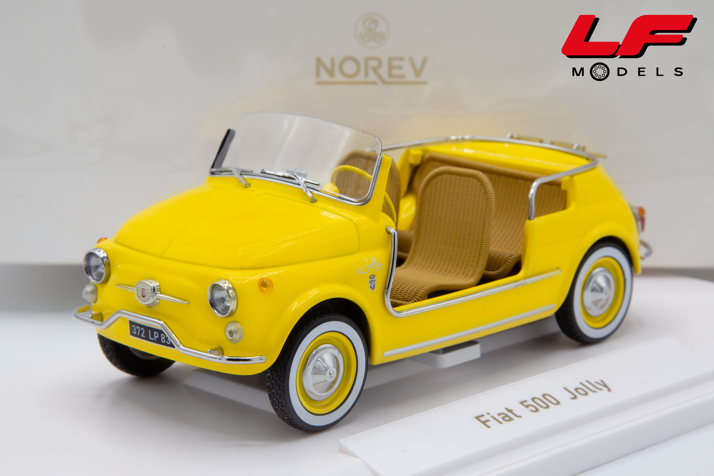 NOREV FIAT 500 JOLLY 1965 YELLOW 1:18