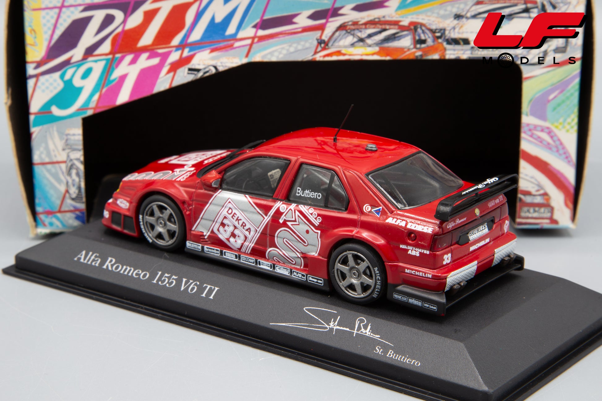 modellino alfa romeo 155 v6 ti dtm minichamps 1:43 posteriore
