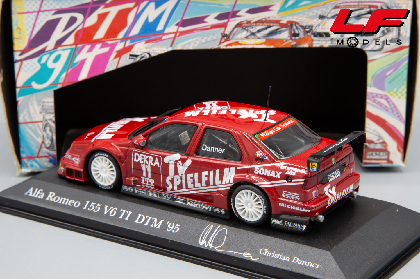 modellino alfa romeo 155 v6 ti dtm minichamps 1:43 posteriore