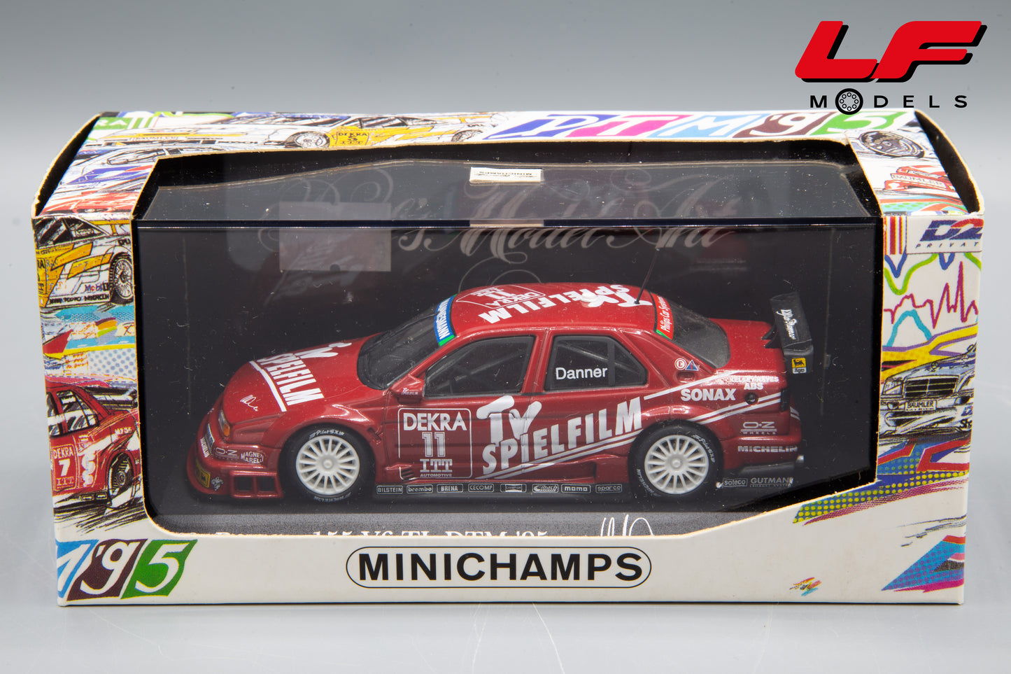 modellino alfa romeo 155 v6 ti dtm minichamps 1:43 scatola