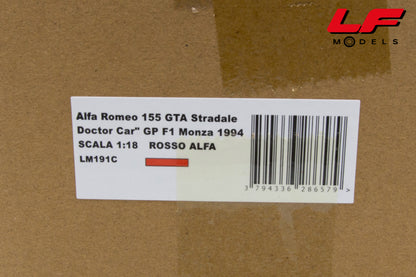 modellino alfa romeo 155 gta doctor laudoracing 1:18 scatola esterna
