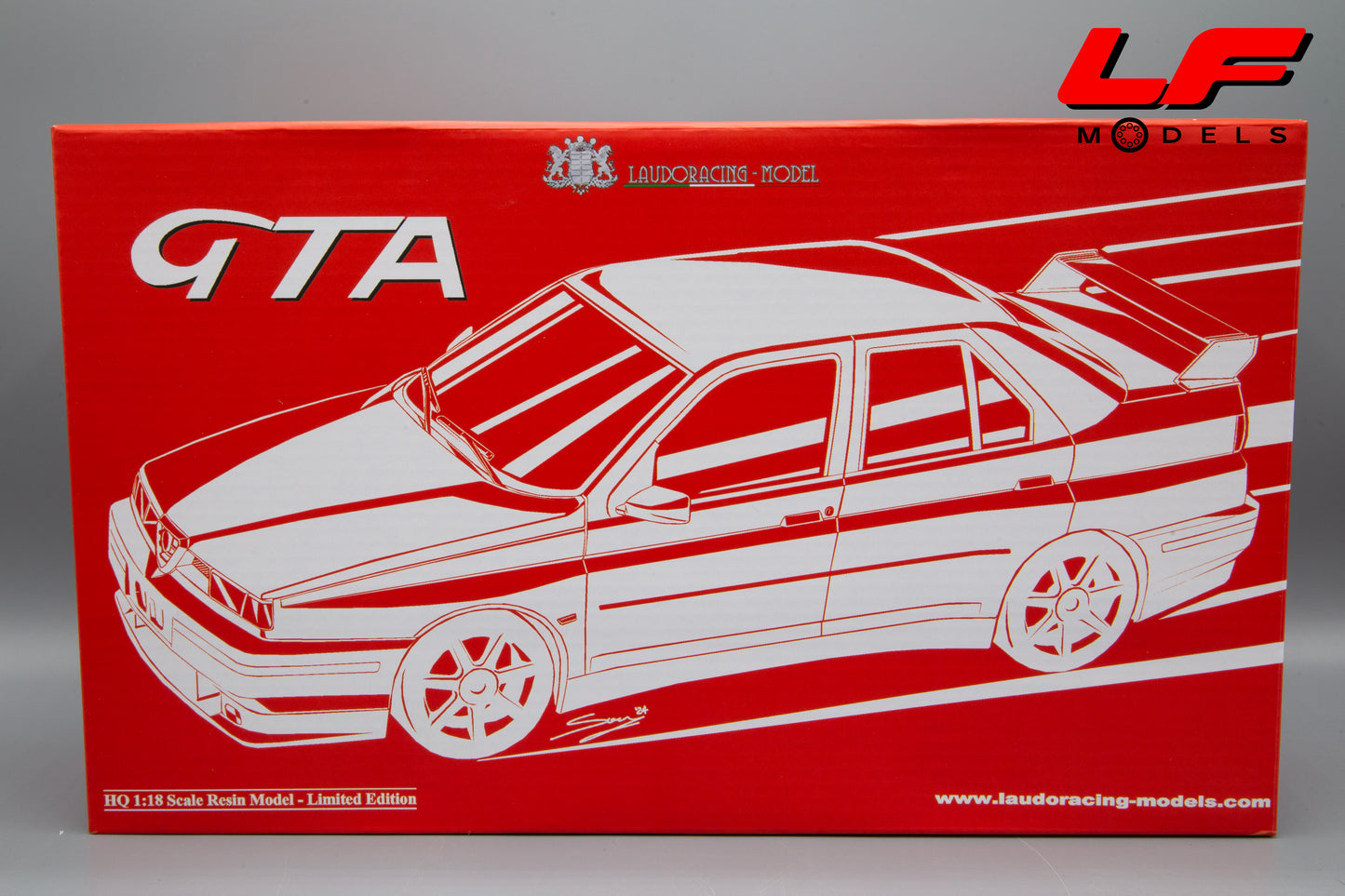 modellino alfa romeo 155 gta doctor laudoracing 1:18 scatola