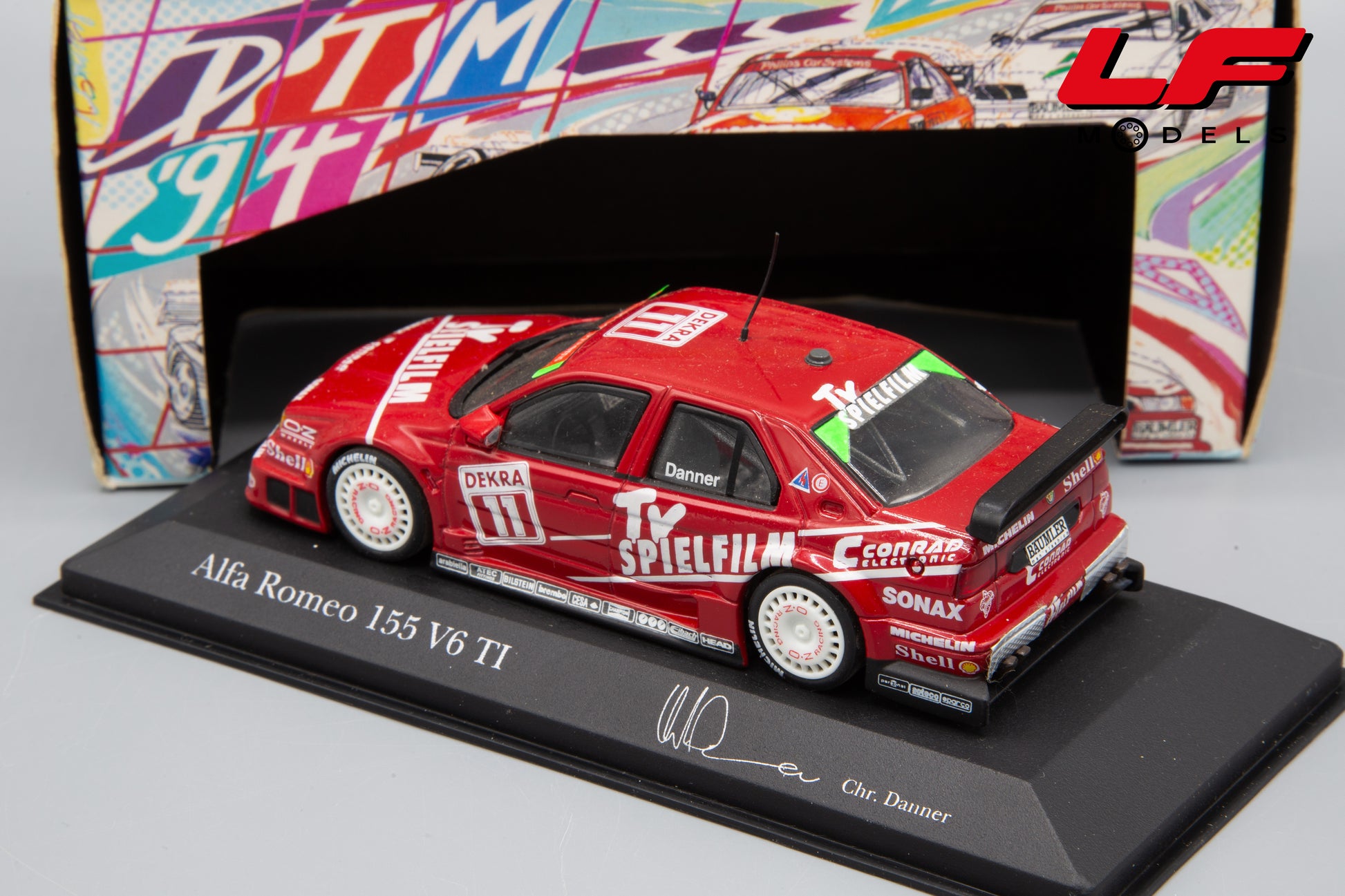 modellino alfa romeo 155 dtm minichamps 1:43 posteriore